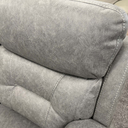 'Beaumont' Grey Endurance Fabric Manual Recliner High Back 2 Seater Sofa