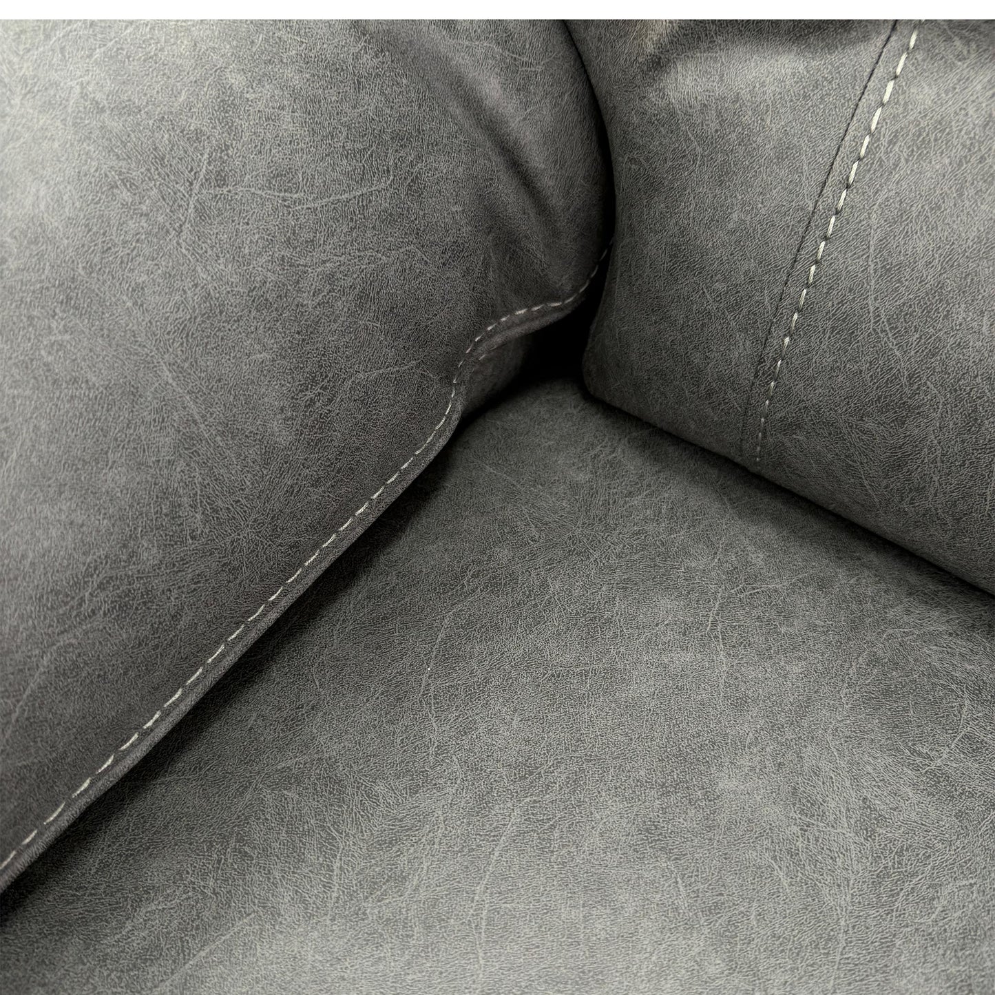 ‘Beaumont’ Grey Endurance Fabric Manual Recliner High Back 3 + 2 Seater Sofa Set