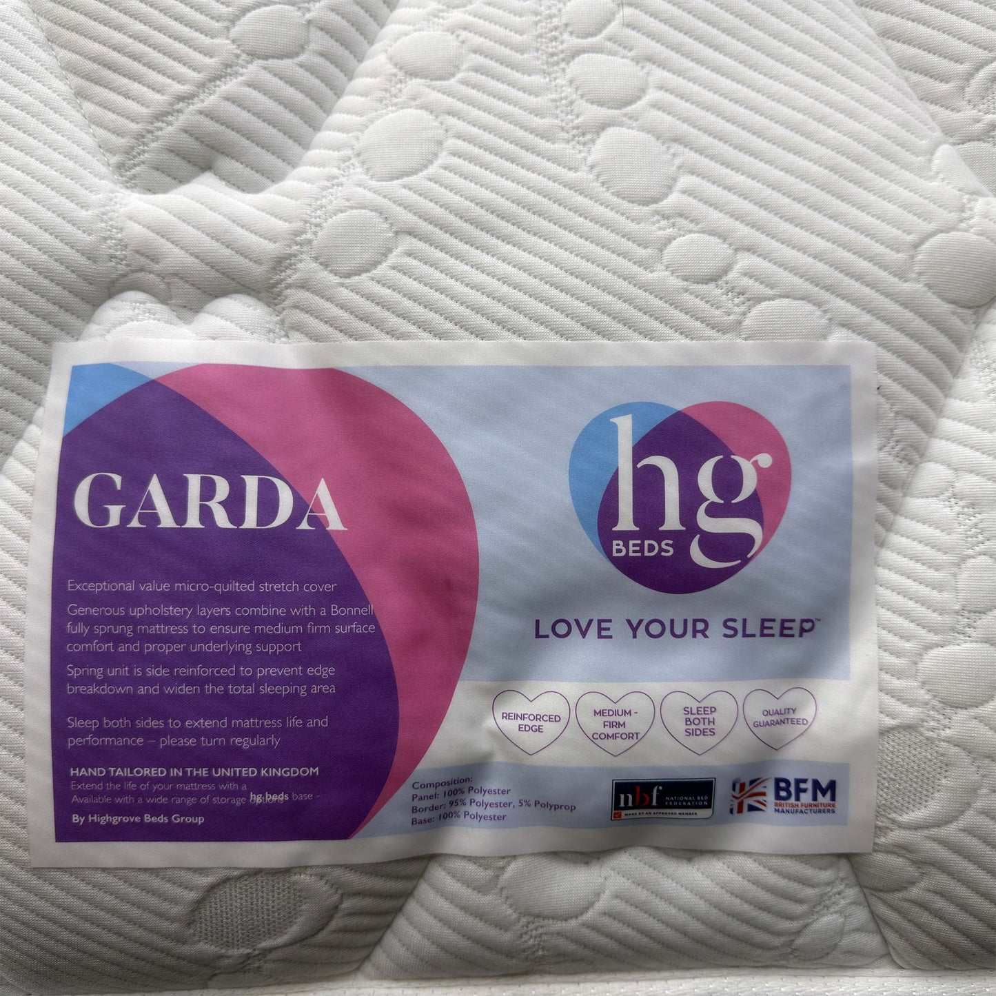 ‘Garda’ Medium-Firm Fully Pocket Sprung Mattress - King