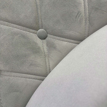 'Donnie' Grey Velvet Button Back Dining Chair