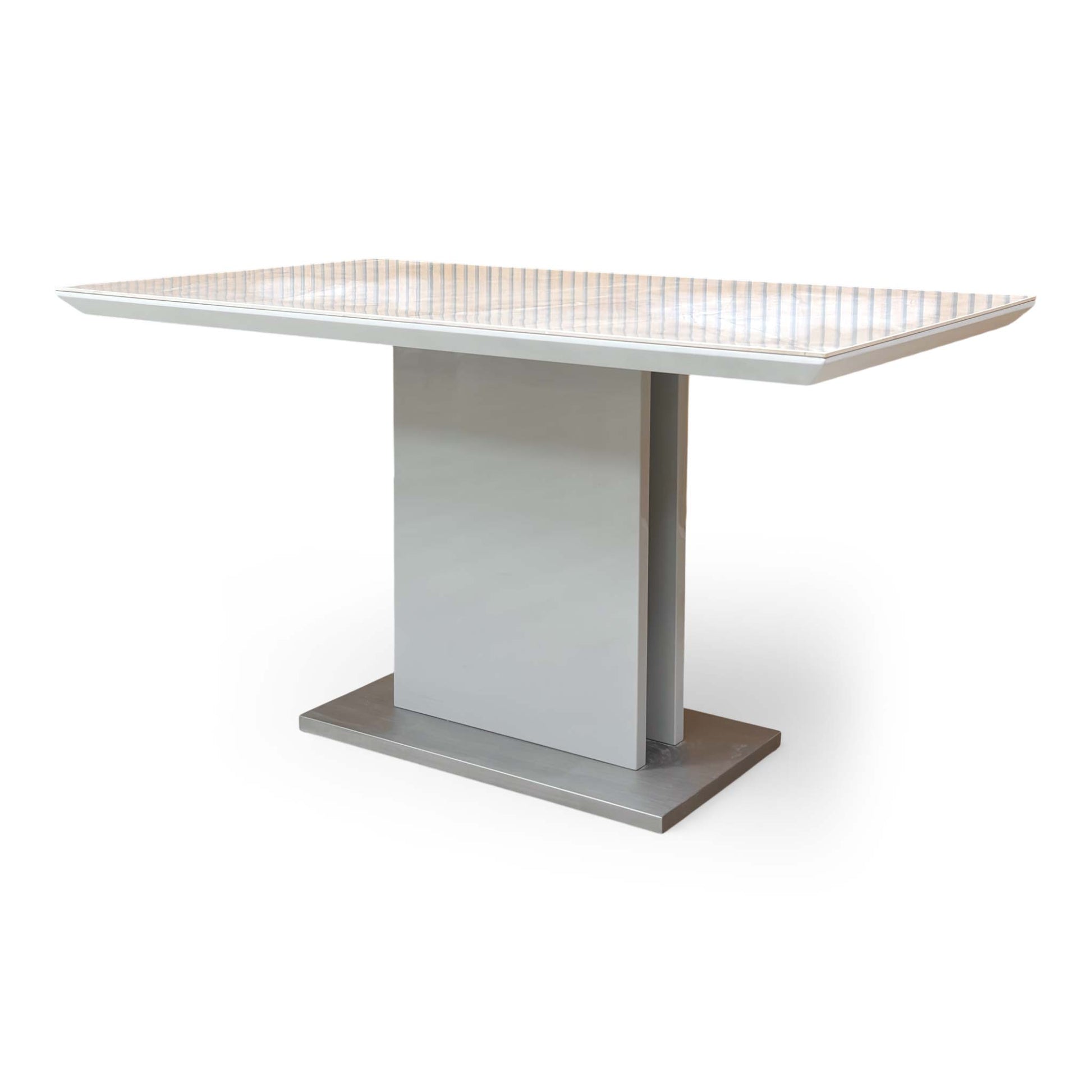 Side view of the table, illustrating its compact dimensions suitable for smaller dining areas.