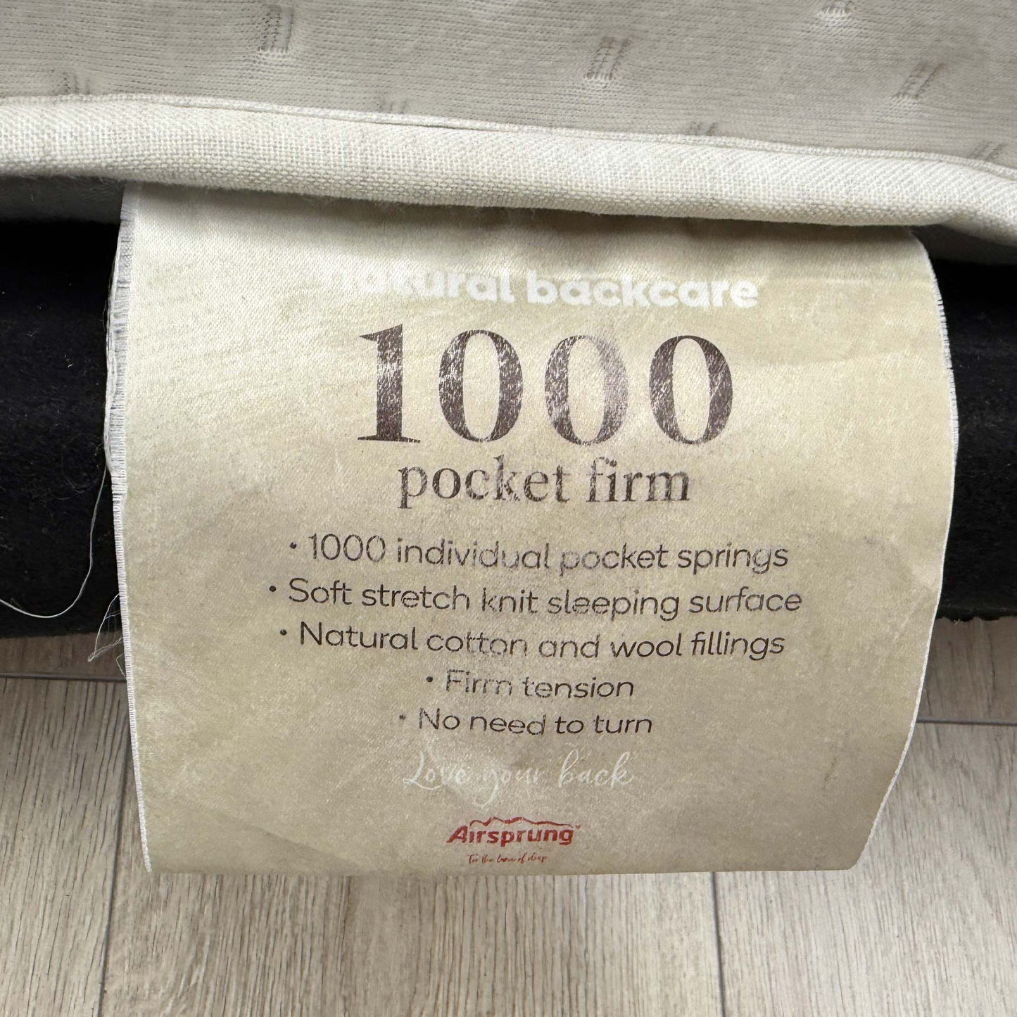 High-angle view of the King-size surface area, illustrating the uniform, plush finish and the generous 150cm width.