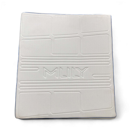 Full view of the Mlily mattress lying flat on a bed base.