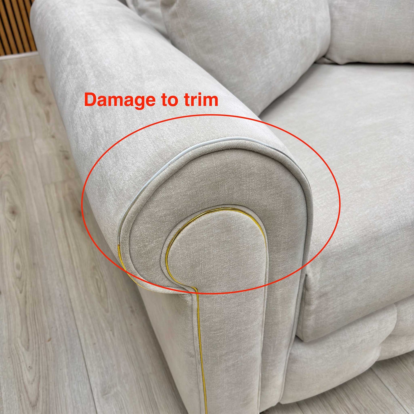 Alexander & James ’Sumptuous’ Cham Onix Mist Dk_Gold Wicker Fabric Snuggler Furniture Village