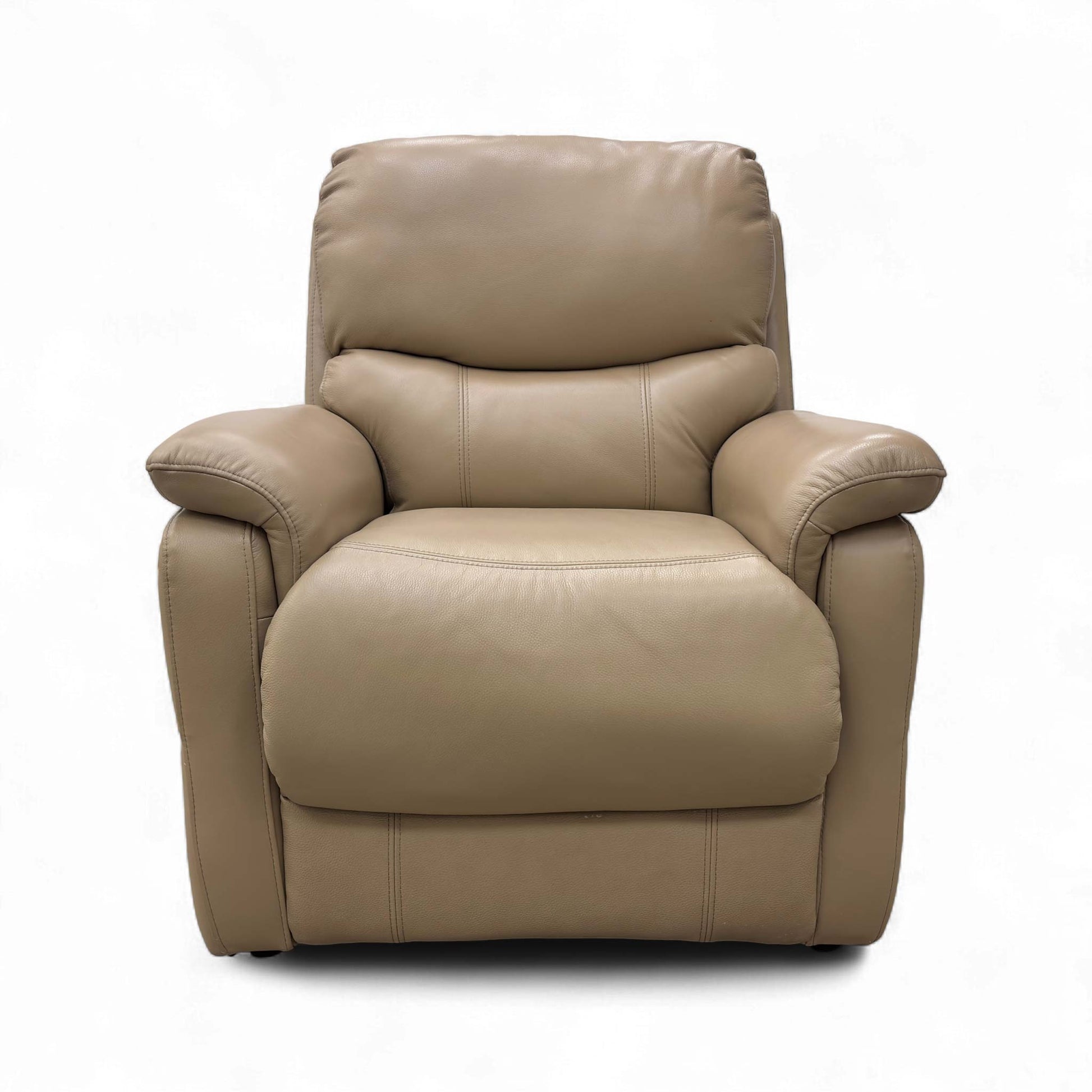 The 'Evelyn' chair fully extended in the power recline position, showing full comfort and leg support.