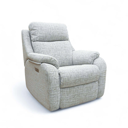 G Plan ‘Kingsbury’ B102 Shore Oatmeal Woven Fabric Power Recliner Armchair