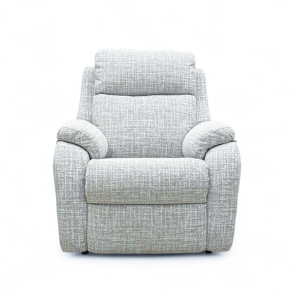 G Plan ‘Kingsbury’ B102 Shore Oatmeal Woven Fabric Power Recliner Armchair