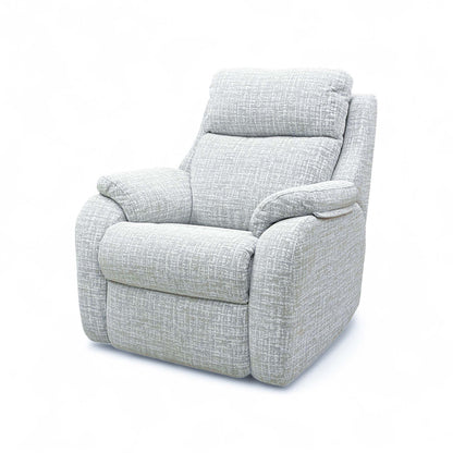 G Plan ‘Kingsbury’ B102 Shore Oatmeal Woven Fabric Power Recliner Armchair