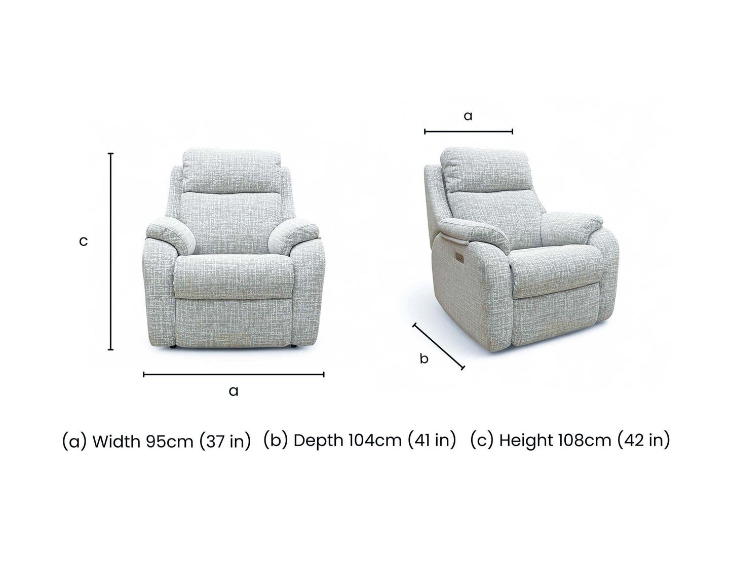 G Plan ‘Kingsbury’ B102 Shore Oatmeal Woven Fabric Power Recliner Armchair