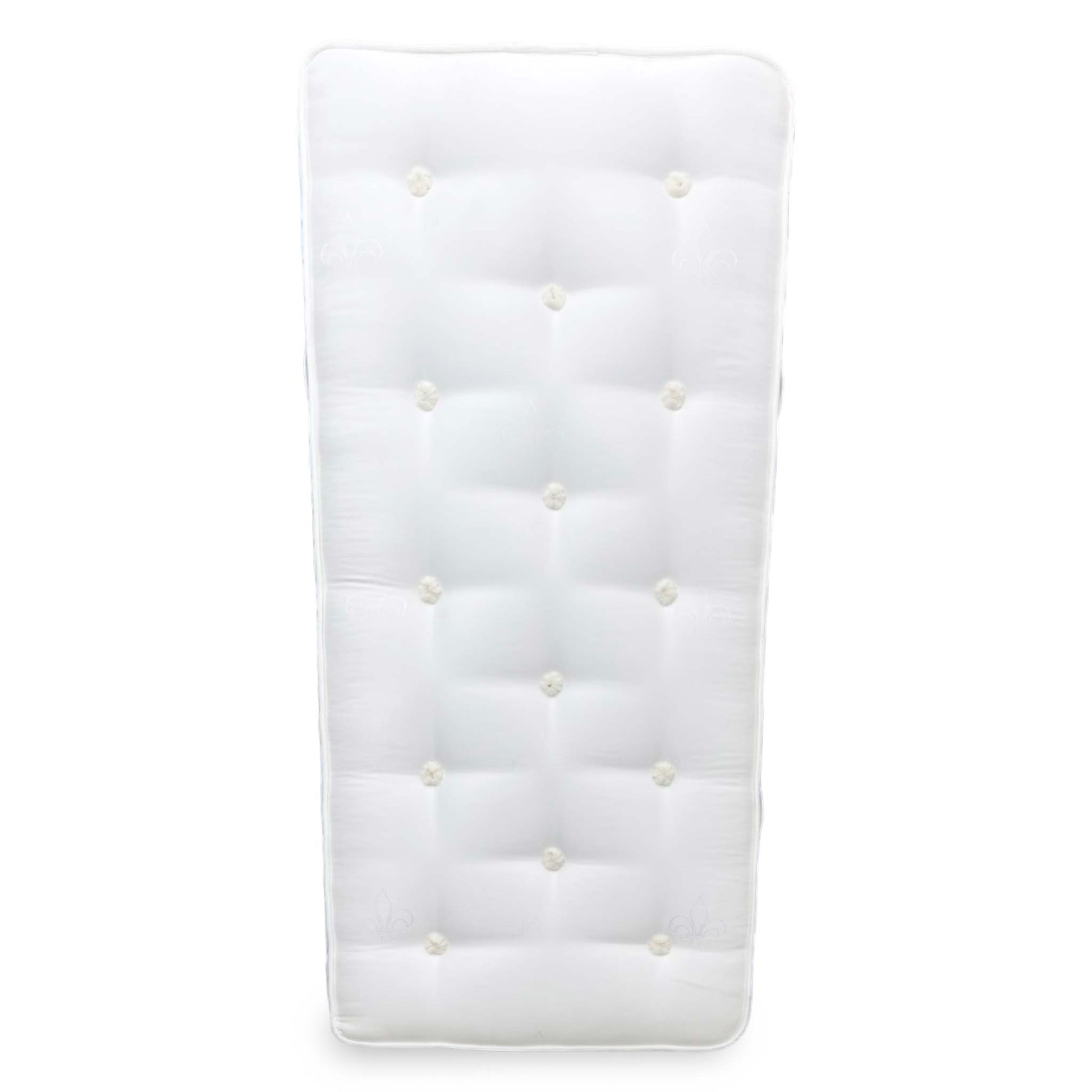 Full view view of the Highgrove ‘Oakley’ Ortho 1000 Pocket Sprung Mattress in single size, featuring a clean white quilted top with a supportive 30cm deep profile.