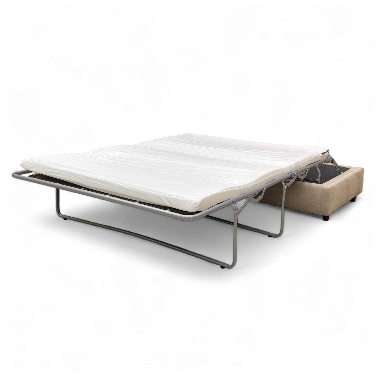 Side view of the Esprit Large Footstool, emphasizing its low-profile height.