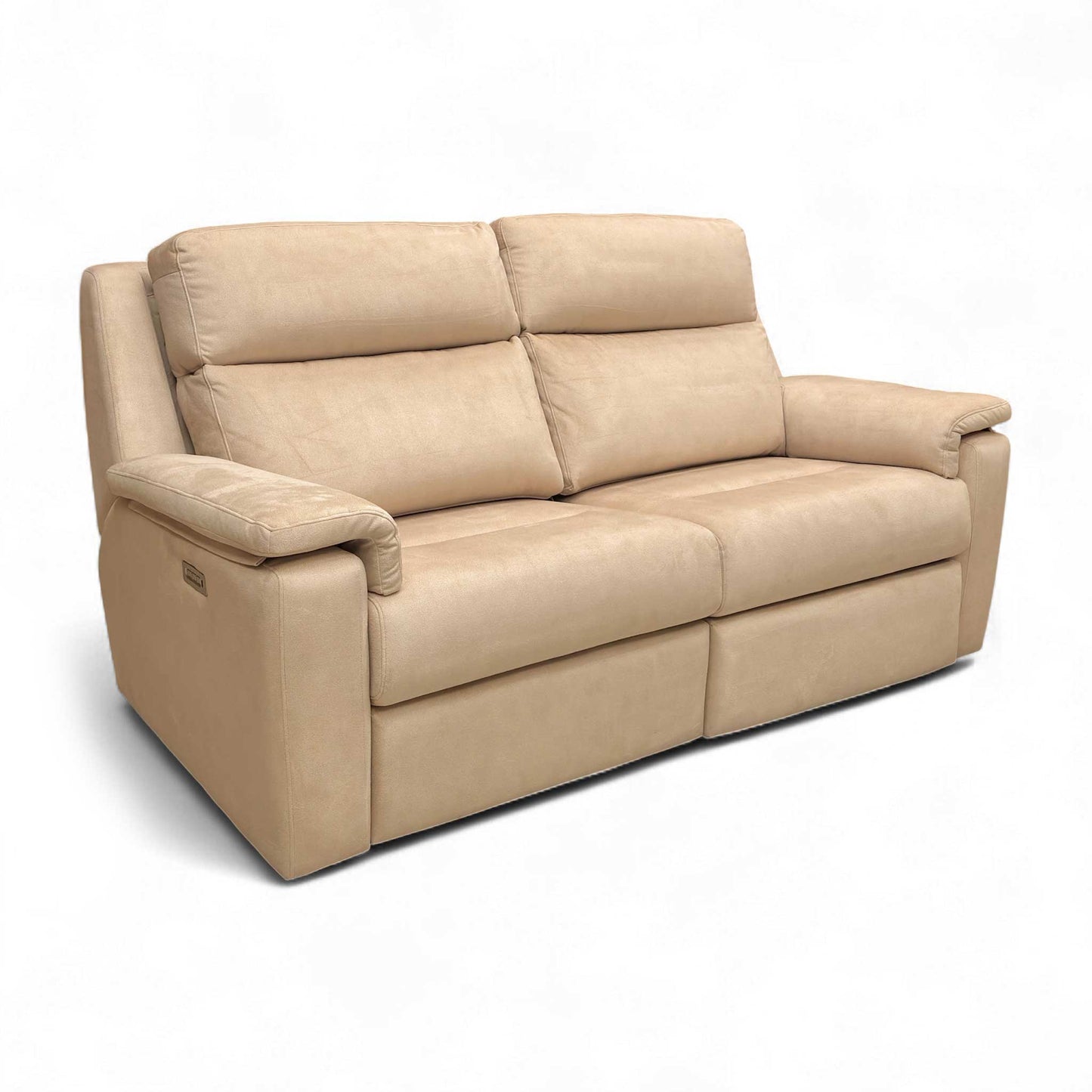 G Plan ‘Thornbury’ A122 Stingray Linen Cream Velvet 3 Seater Power Recliner Sofa with Power Headrests and Power Lumbar
