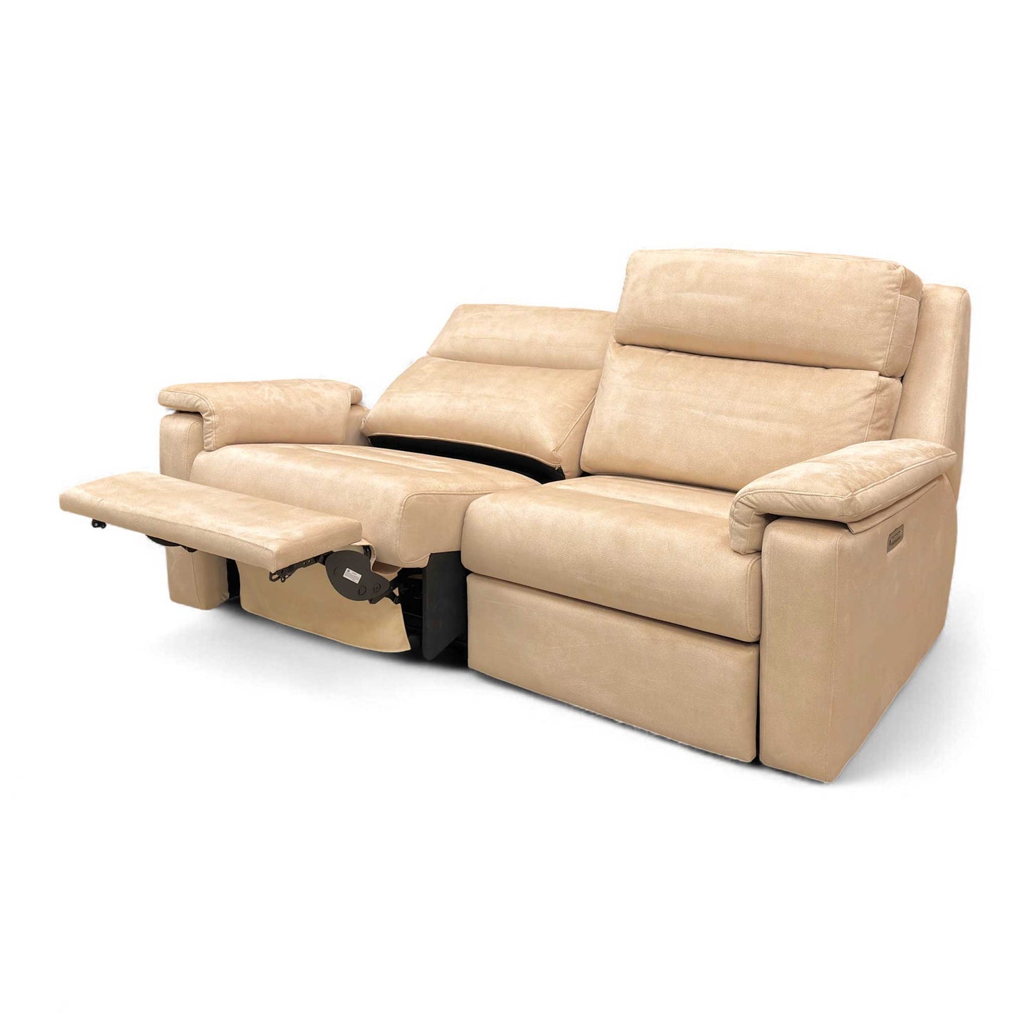 G Plan ‘Thornbury’ A122 Stingray Linen Cream Velvet 3 Seater Power Recliner Sofa with Power Headrests and Power Lumbar