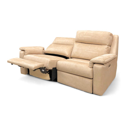 G Plan ‘Thornbury’ A122 Stingray Linen Cream Velvet 3 Seater Power Recliner Sofa with Power Headrests and Power Lumbar