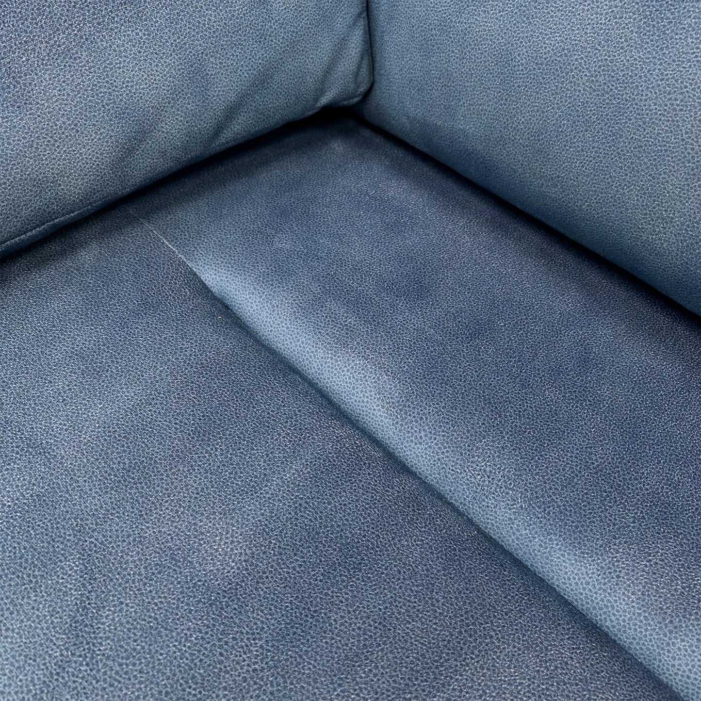 G Plan 'Thornbury' A125 Stingray Indigo Blue Velvet 3 Seater Sofa + Storage Footstool