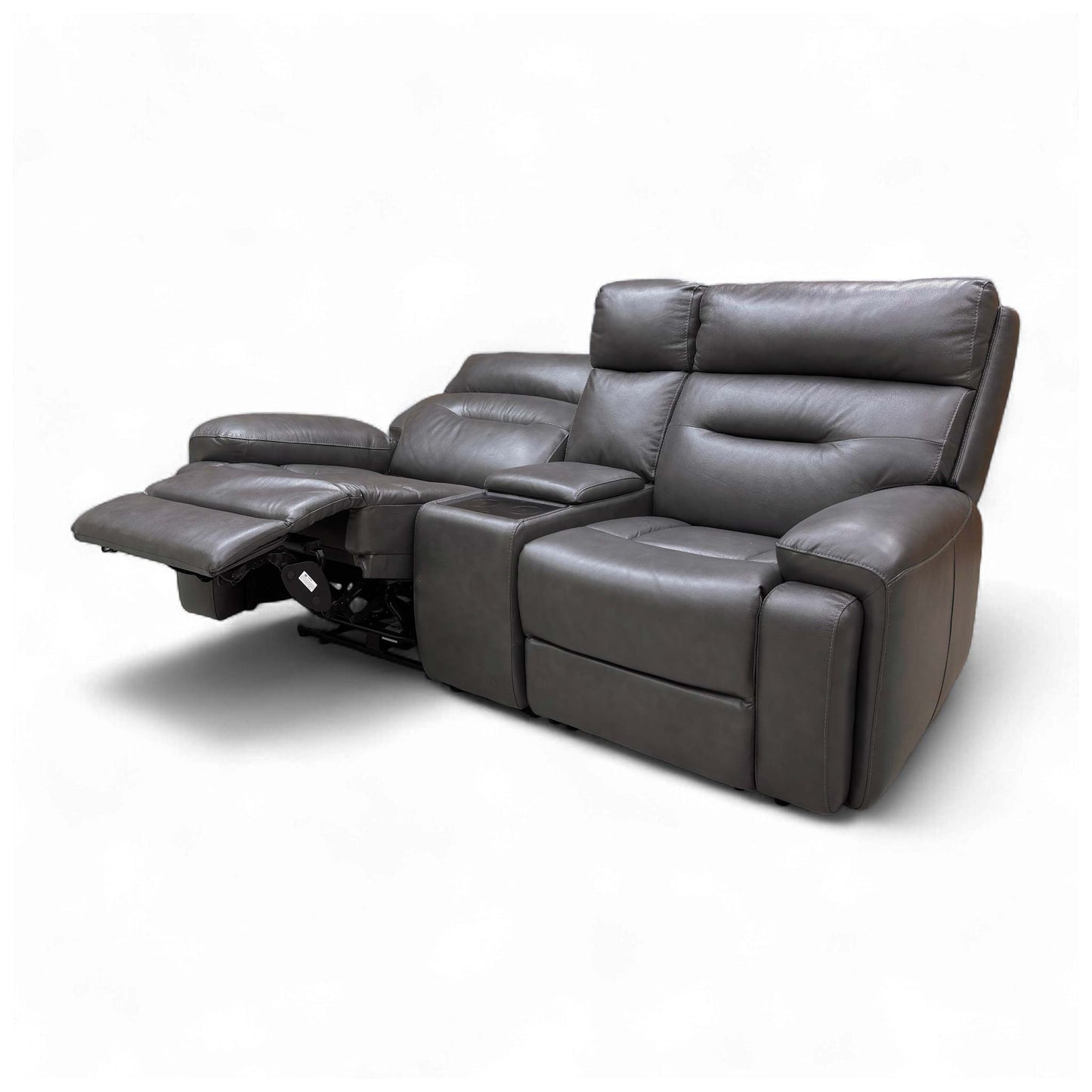 the back of the sofa, showing the high-backed design or the power headrest in an adjusted position.