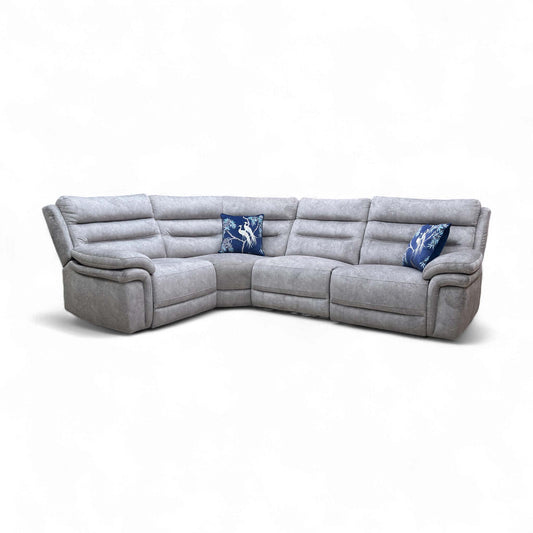 ‘Berlin’ Dapple Light Grey Velvet Modular Corner Sofa
