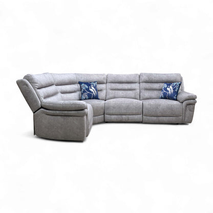 ‘Berlin’ Dapple Light Grey Velvet Modular Corner Sofa