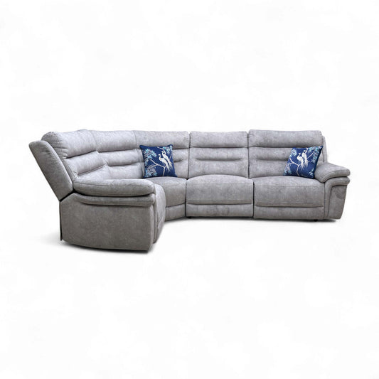 ‘Berlin’ Dapple Light Grey Velvet Modular Corner Sofa