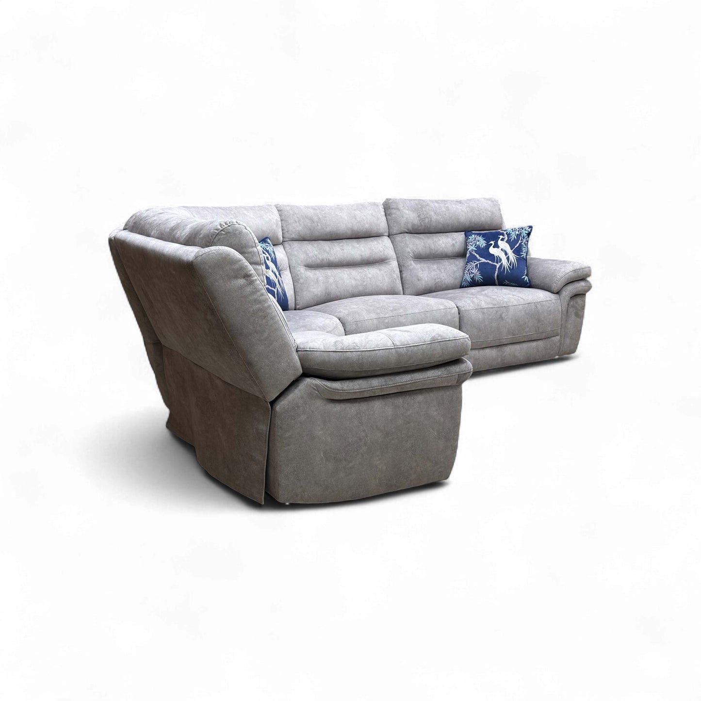 ‘Berlin’ Dapple Light Grey Velvet Modular Corner Sofa