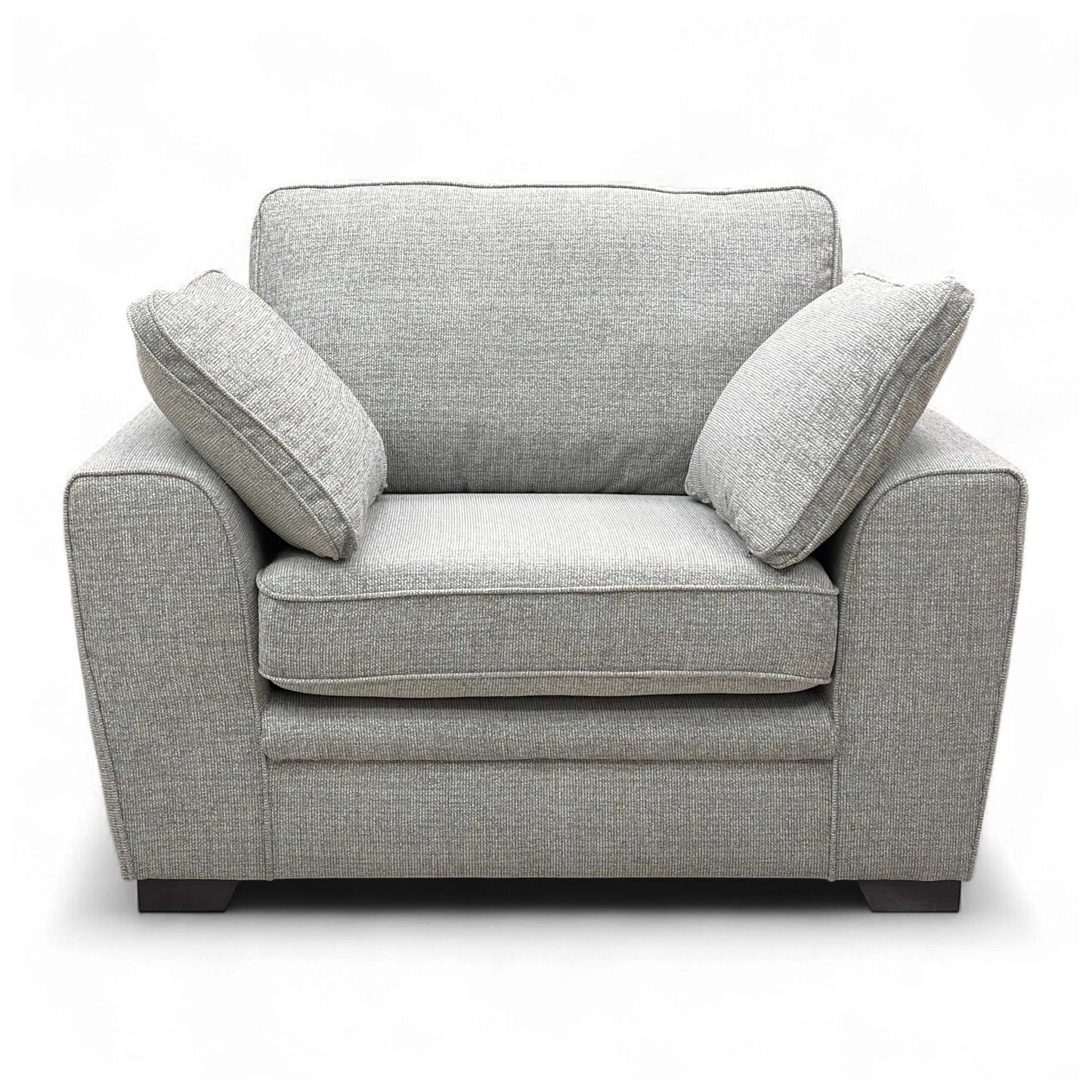 Full frontal shot of the armchair, emphasizing the seat and back cushion.