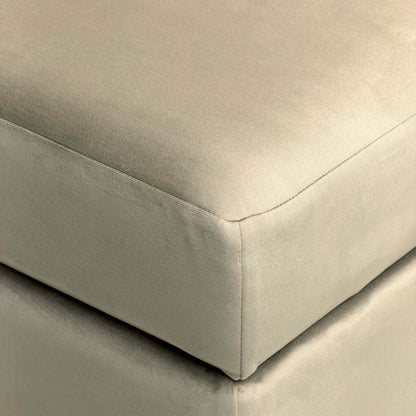 'Dawson' Mink Dawson Velvet 2 + 2 Seater Sofa with Storage Footstool