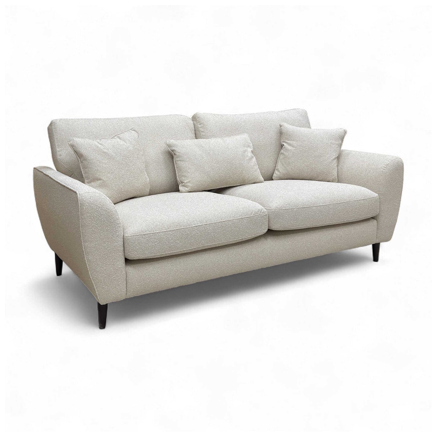 The 'Hackney' Beige Mini Boucle Natural All Over 3 Seater Sofa