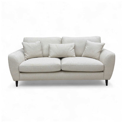 The 'Hackney' Beige Mini Boucle Natural All Over 3 Seater Sofa
