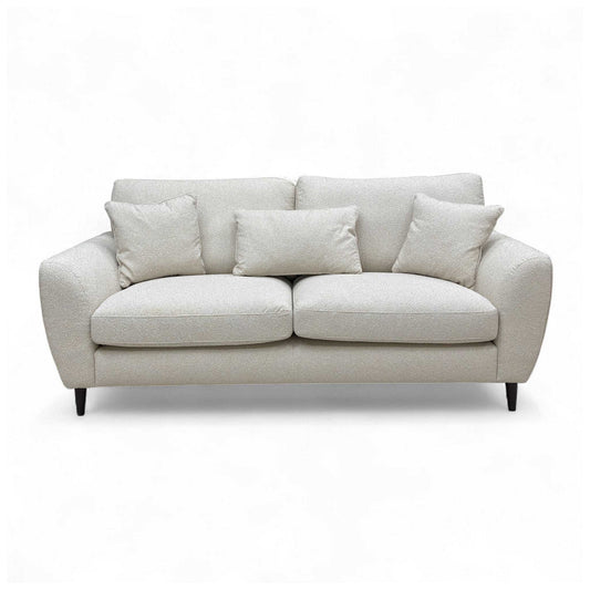 The 'Hackney' Beige Mini Boucle Natural All Over 3 Seater Sofa