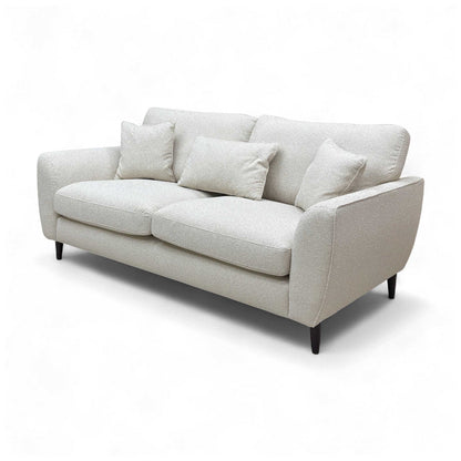 The 'Hackney' Beige Mini Boucle Natural All Over 3 Seater Sofa