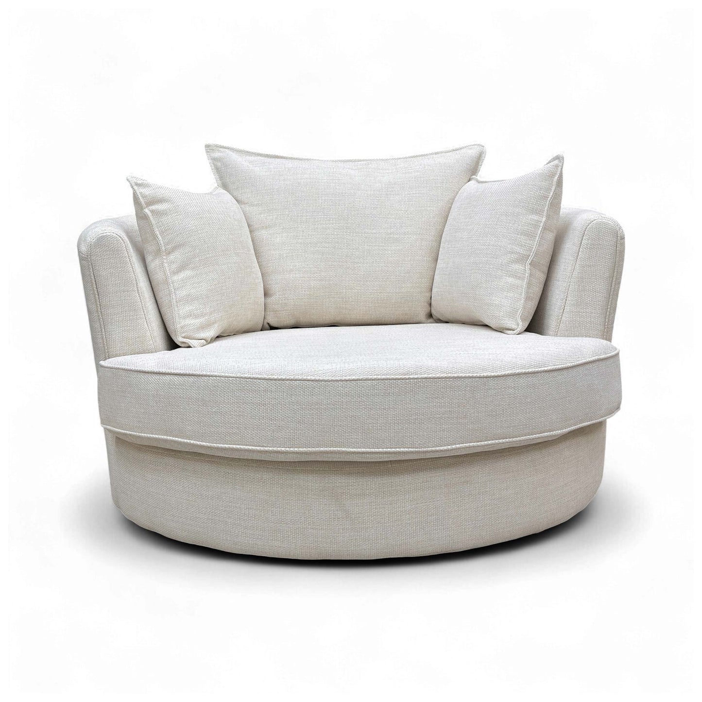 'Lorella' Cream Selway Large Swivel Chair