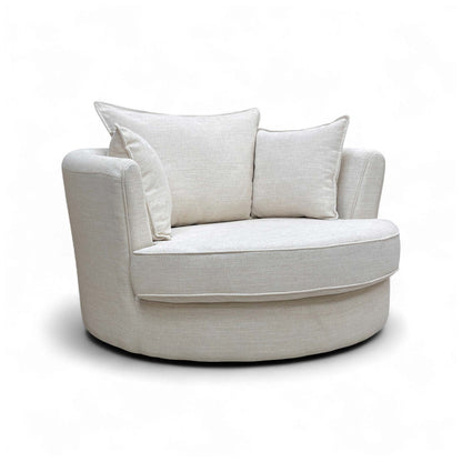 'Lorella' Cream Selway Large Swivel Chair