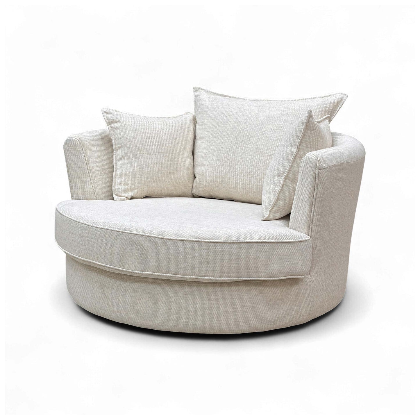 'Lorella' Cream Selway Large Swivel Chair