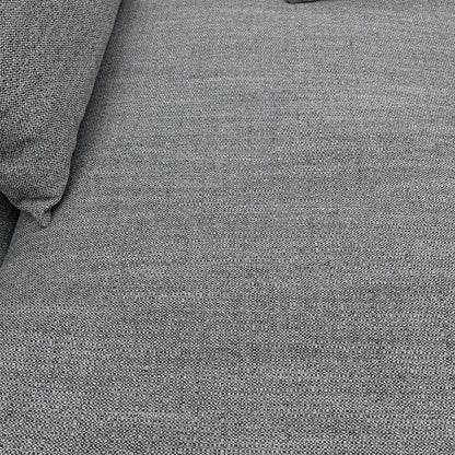 'Plush' Slate Bobby Plain Pillow Back Left Hand Facing Large Chaise End Sofa