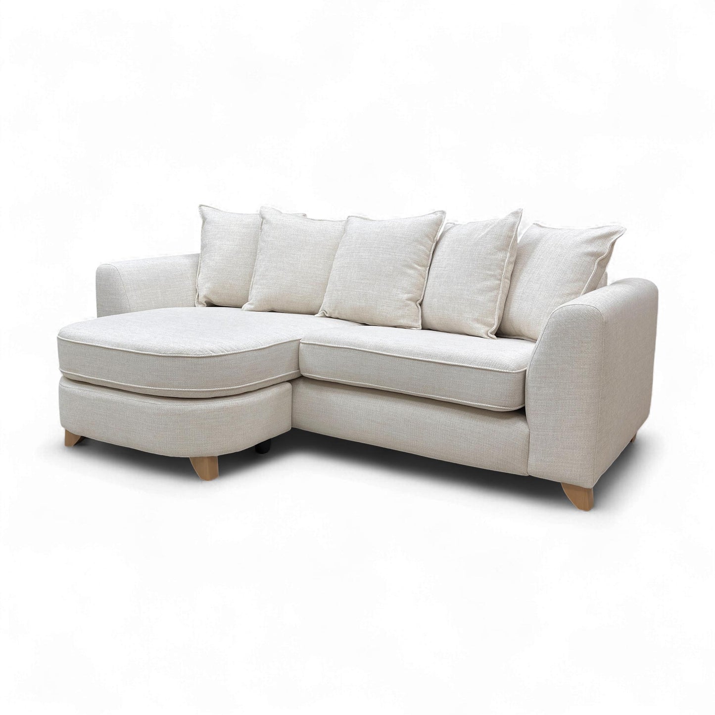 'Lorella' Cream Selway Pillow Back 4 Seater Lounger