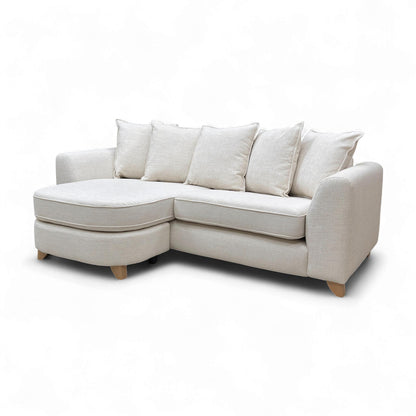 'Lorella' Cream Selway Pillow Back 4 Seater Lounger