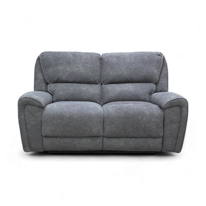 ‘Ricky’ Charcoal Grey Teddy Velvet 2 Seater Power Recliner Sofa