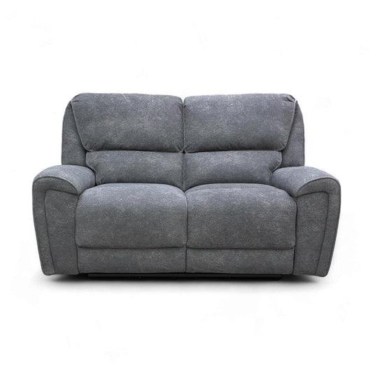 ‘Ricky’ Charcoal Grey Teddy Velvet 2 Seater Power Recliner Sofa