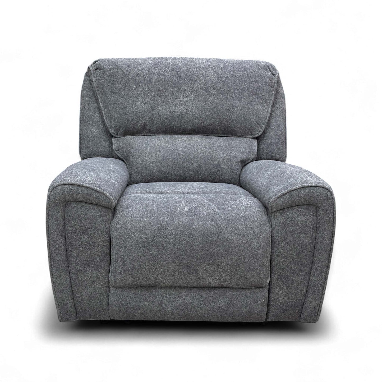 ‘Ricky’ Charcoal Grey Teddy Velvet Power Recliner Chair