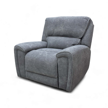 ‘Ricky’ Charcoal Grey Teddy Velvet Power Recliner Chair
