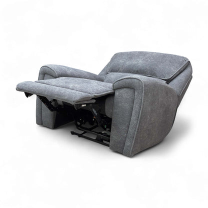 ‘Ricky’ Charcoal Grey Teddy Velvet Power Recliner Chair