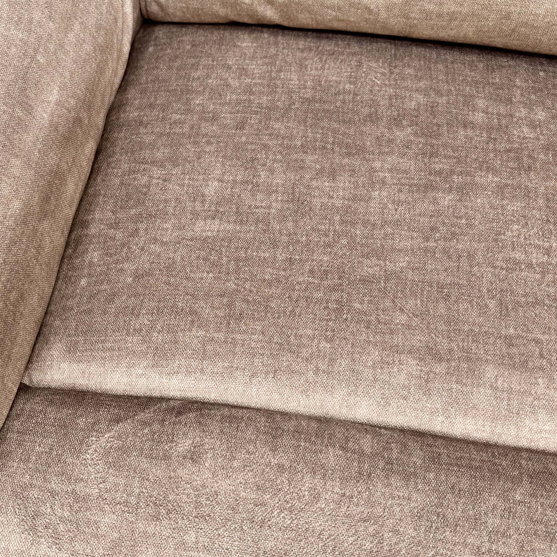 Close-up of the Taupe Velvet fabric texture.