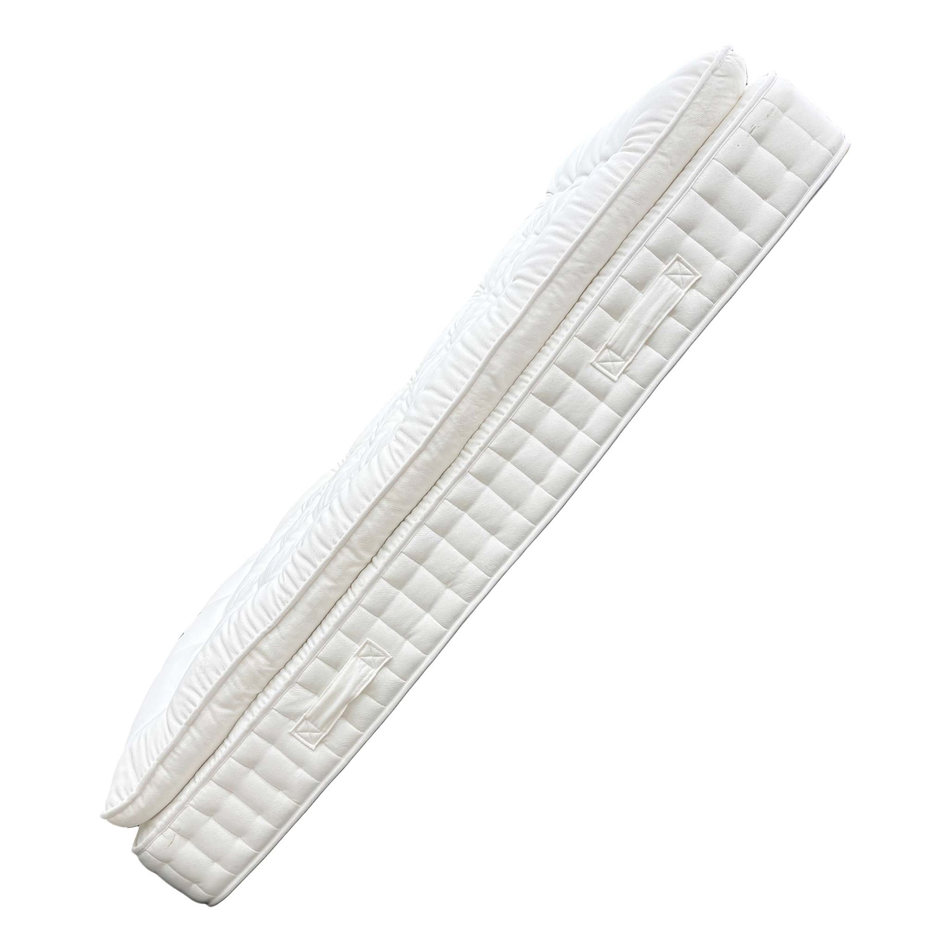 Close-up of the mattress side and handles.