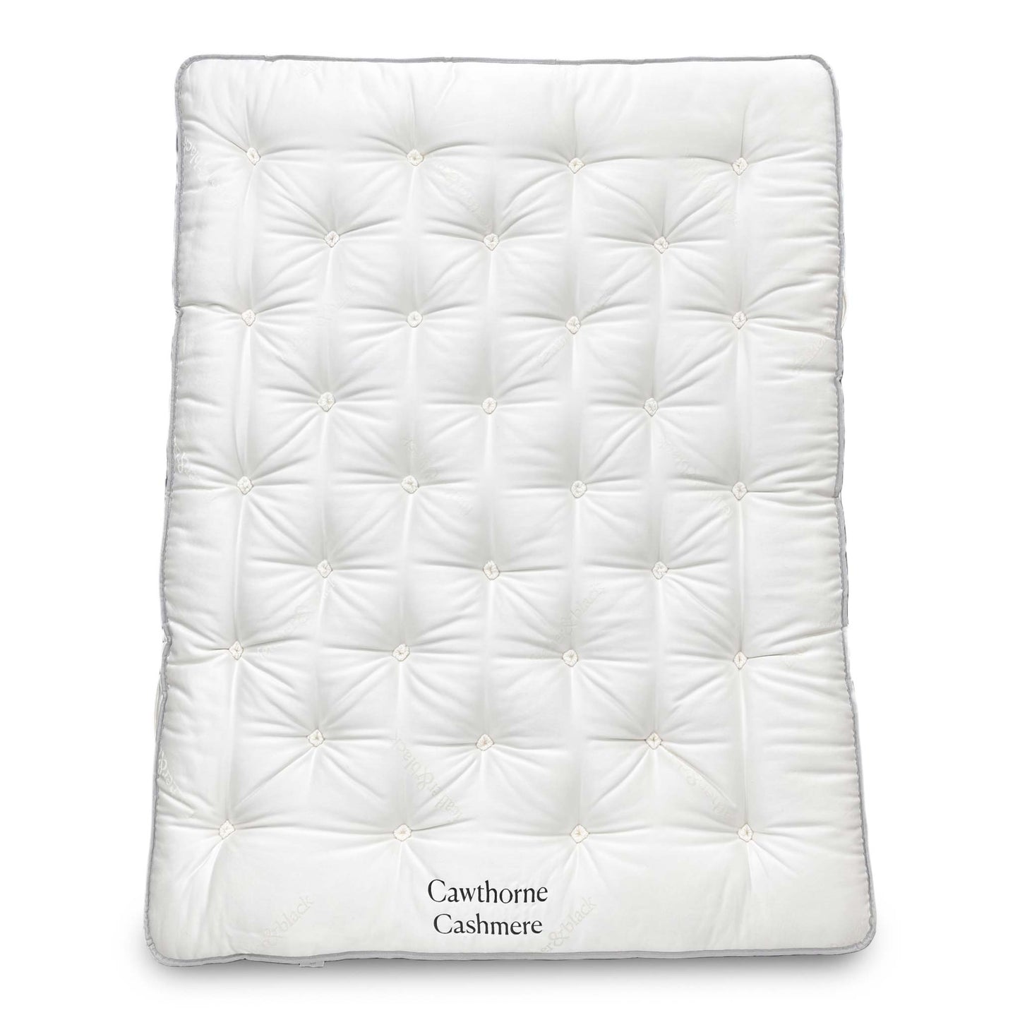 Full front view of the luxurious Harrison Spinks Cawthorne Cashmere Pillow Top King mattress featuring 16,250 pocket springs and Split Tension (Soft and Medium).