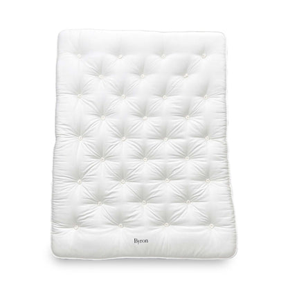 Full front view of the premium Harrison Spinks Byron King mattress featuring 20,000 pocket springs and Split Tension (Soft and Medium).