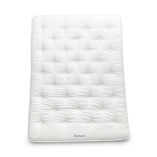 Full view of the King-size Harrison Spinks 'Bennett' 3000 Pocket Spring Mattress, showcasing the white damask top and upholstered side borders.