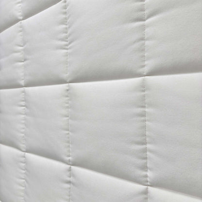 Close-up of the mattress corner showing the stitching/handle.