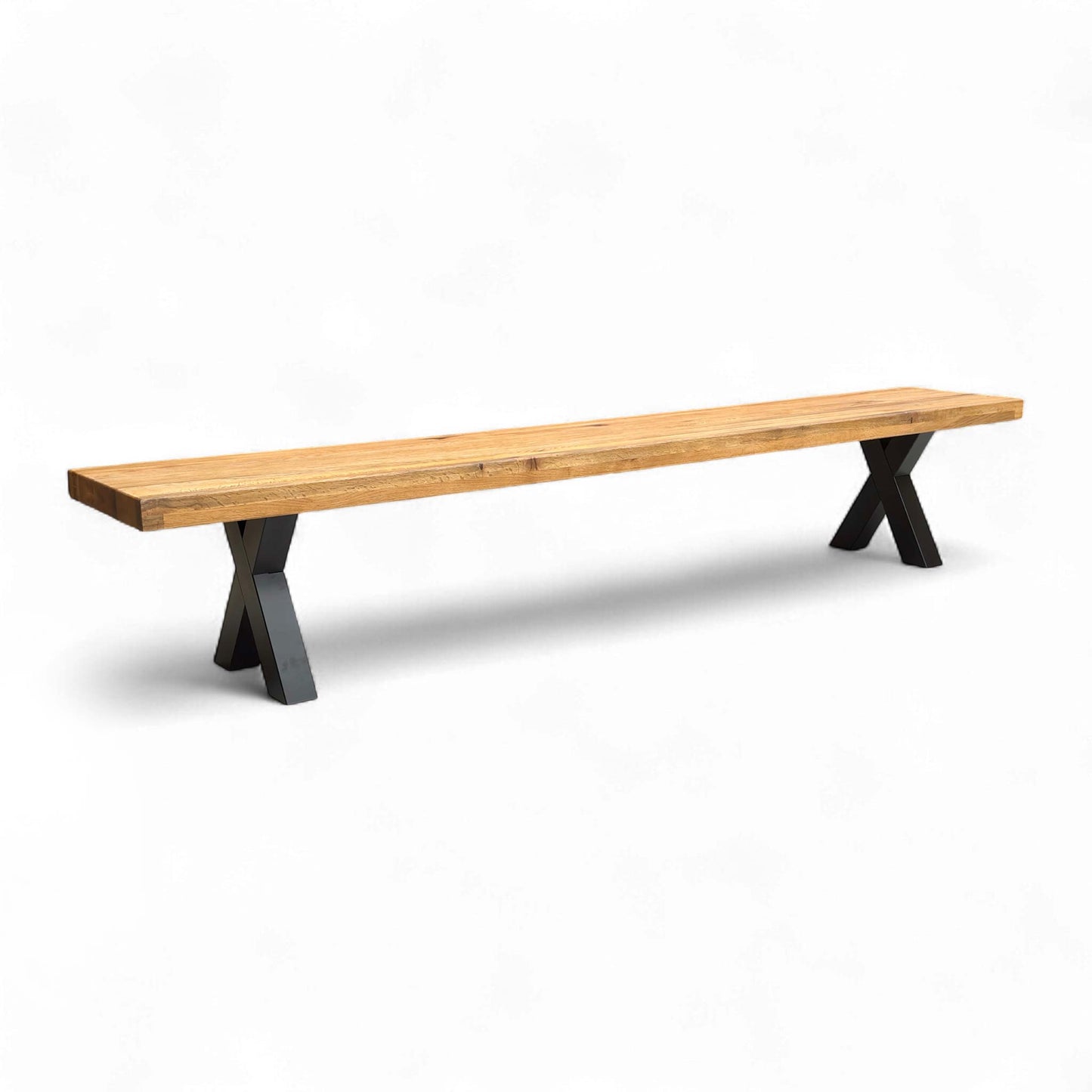 Bench placed in a dining room setting, possibly paired with a table (but without the table in the frame).