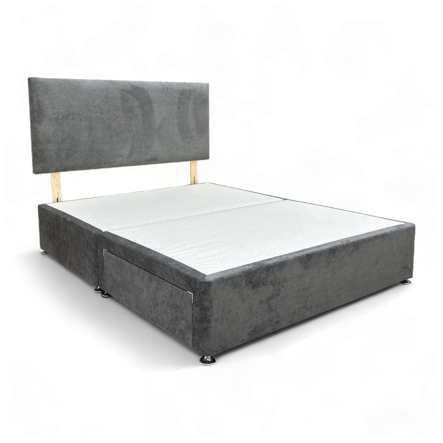 Alternate angle of the bed base and headboard.