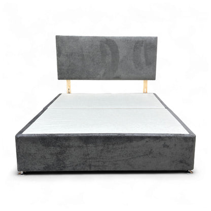 Full view of the King-size bed set in a room setting.